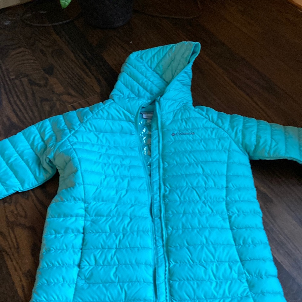 Columbia Omni heat teal jacket